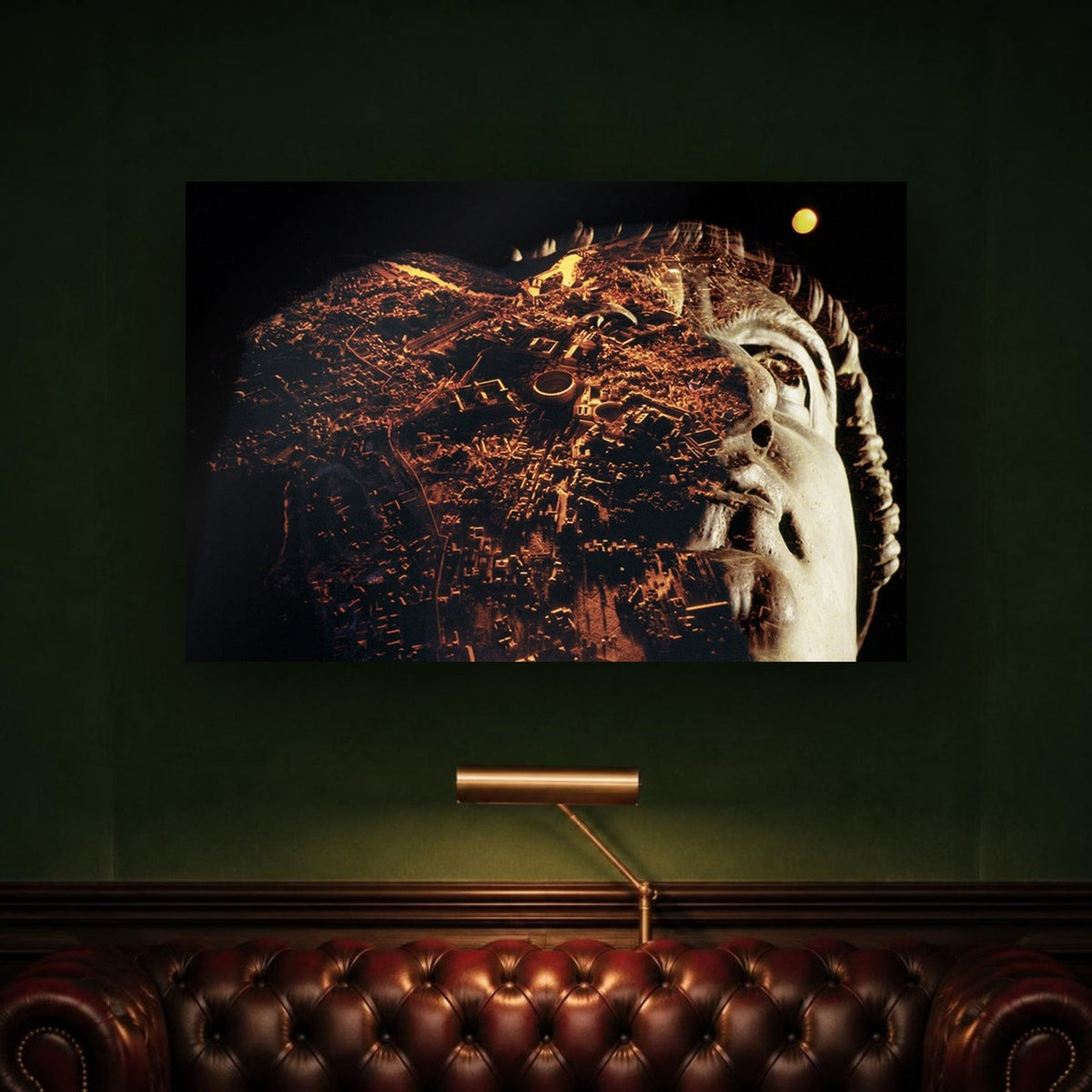 The Rome of Constantine acrylic print by Vittorio Storaro on a forest green wall