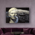 Augustus & The City of Rome acrylic print by Vittorio Storaro on a lavender grey wall