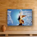 Settimio Severo & His Laurel Wreath canvas print by Vittorio Storaro on a honey travertine wall