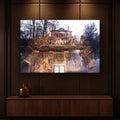 The Villa Malcontenta canvas print by Vittorio Storaro on an espresso panelled wall