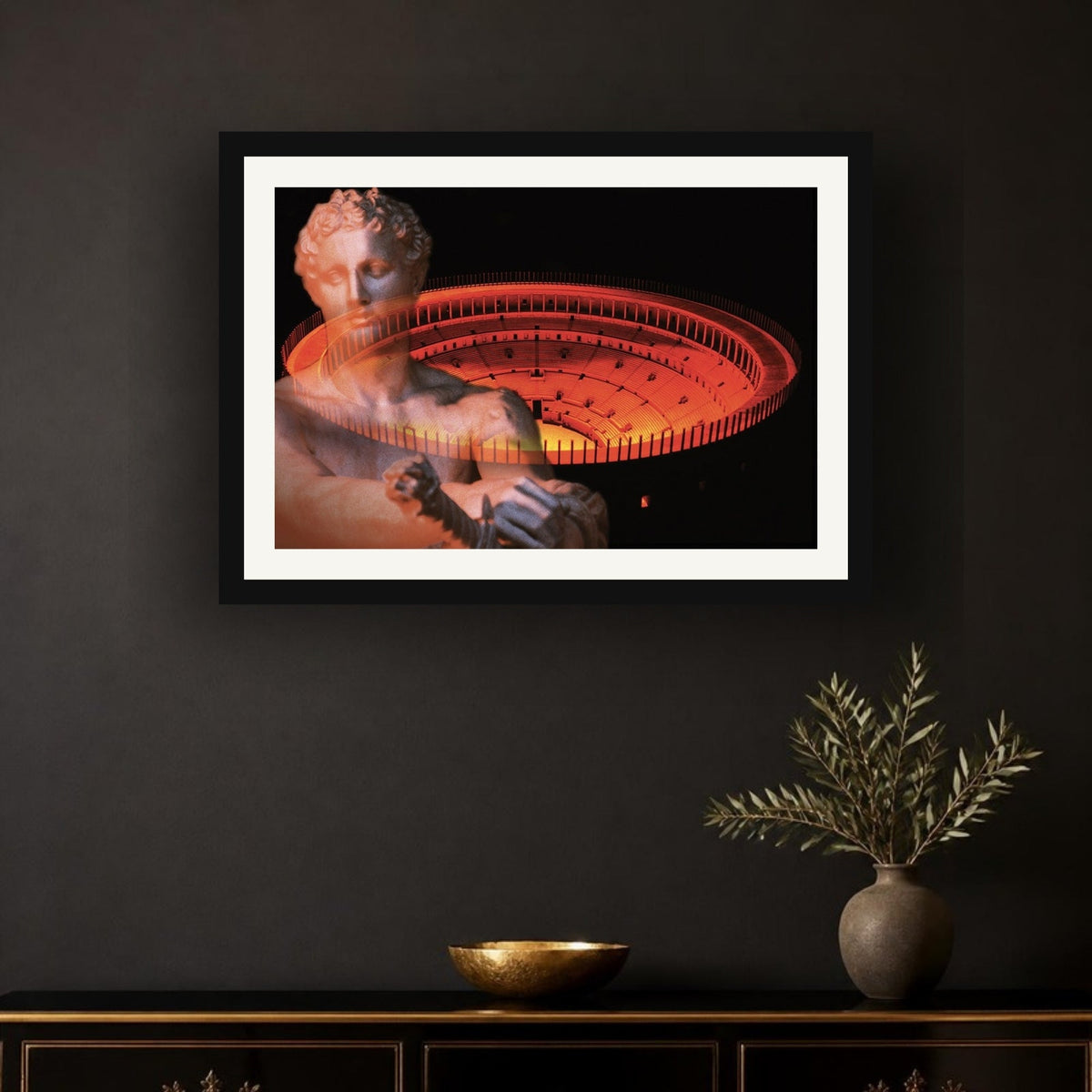 Mars Ultor on the Colosseum framed photo print by Vittorio Storaro on a charcoal black wall