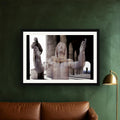 Italic Civilization framed photo print by Vittorio Storaro on an emerald green plaster wall
