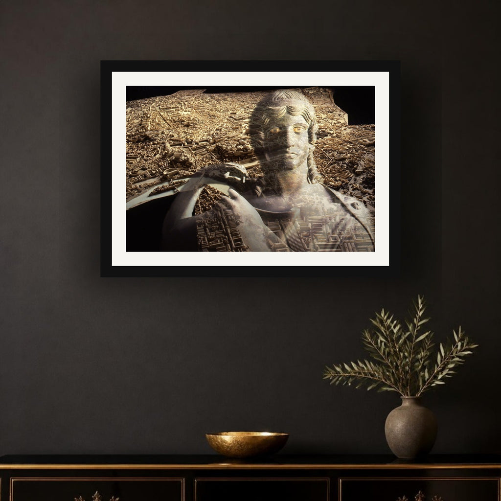 The Muse of Rome framed photo print by Vittorio Storaro on a charcoal black wall