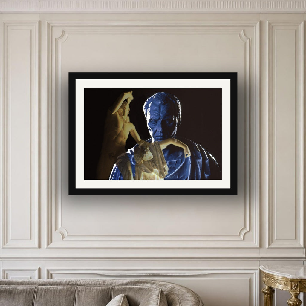 Julius Caesar and the Dying Galata framed photo print by Vittorio Storaro on an ivory panelled wall
