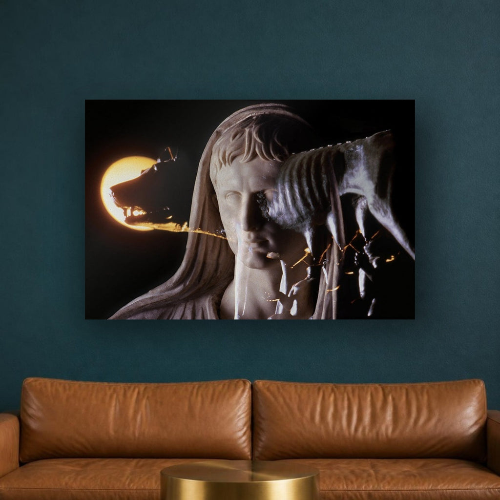 The Rome of Augustus acrylic print by Vittorio Storaro on a deep teal wall