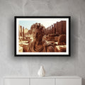 Septimius Severus in Leptis Magna framed photo print by Vittorio Storaro on a grey marble wall