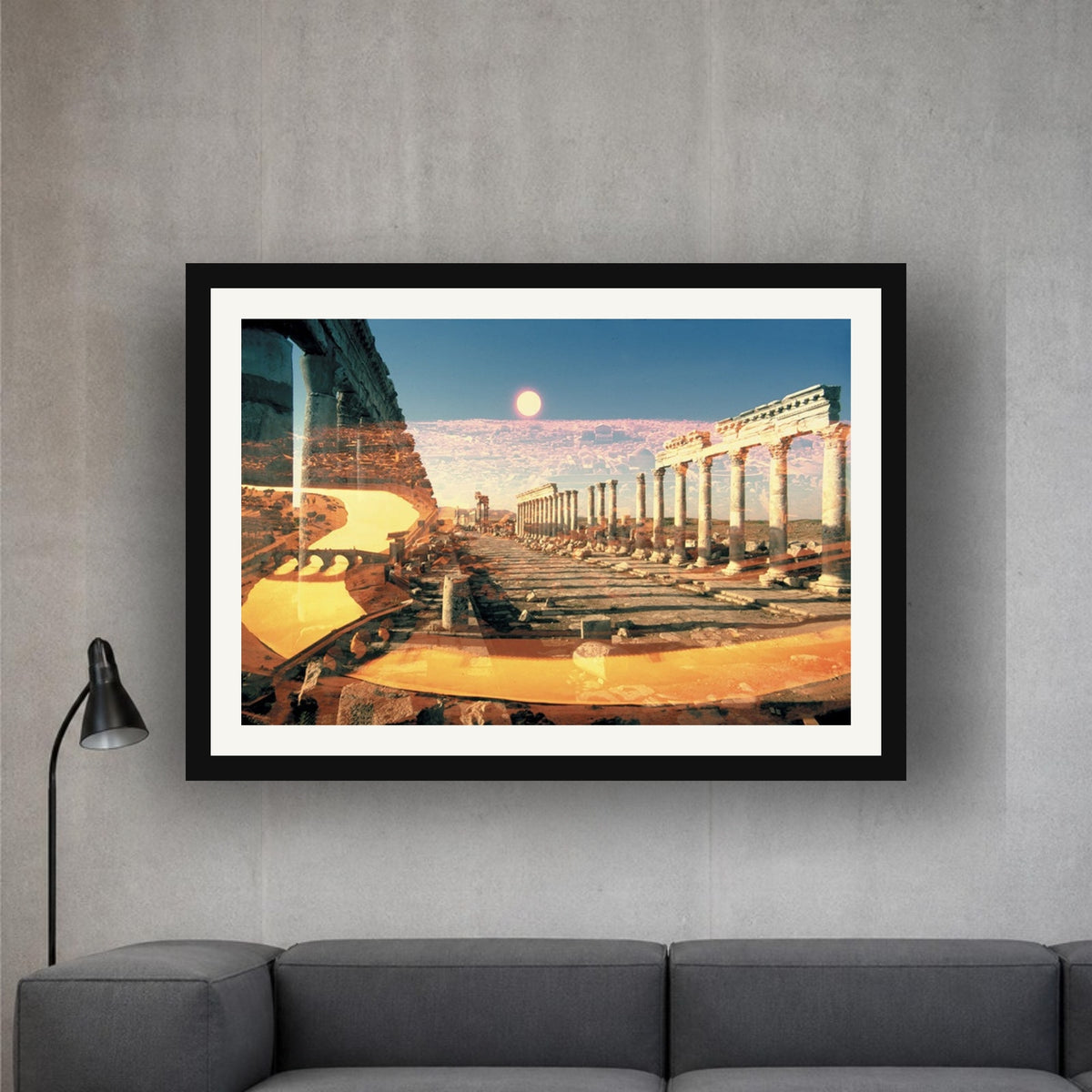 Streets of The Empire framed photo print by Vittorio Storaro on a light grey concrete wall