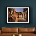 Diocletian's Palace with Goddess Roma framed photo print by Vittorio Storaro on a deep teal wall