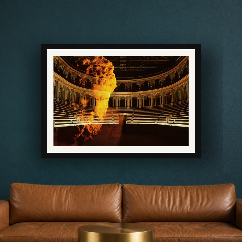 Heracles Arena framed photo print by Vittorio Storaro on a deep teal wall