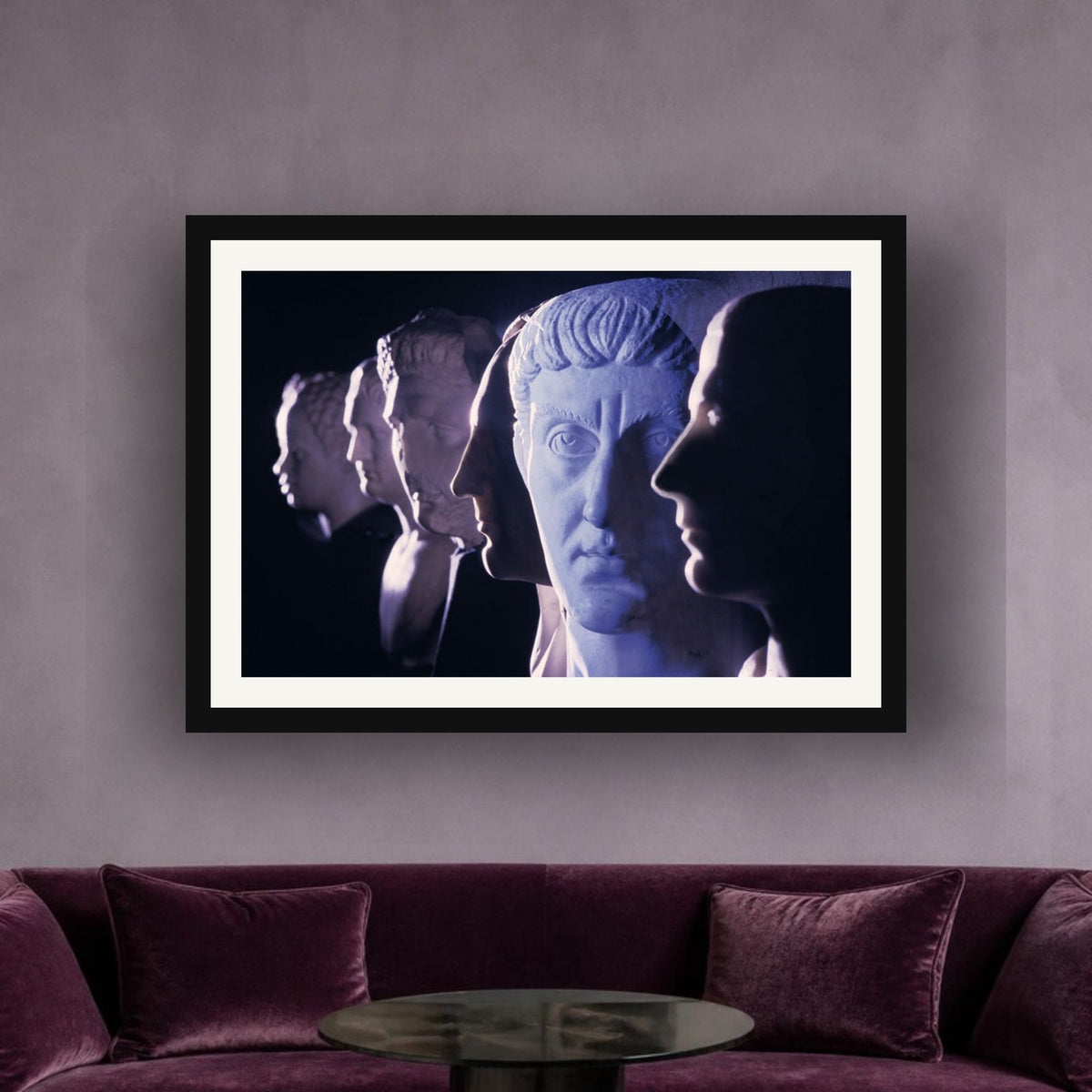 Edict of Constantine framed photo print by Vittorio Storaro on a lavender grey wall