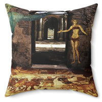 Mosaics Of The Thermal Baths Of Villa Armerina Throw Pillow, 16x16, One Sided
