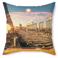 Streets Of The Em­pi­re Throw Pillow, 16x16, One Sided