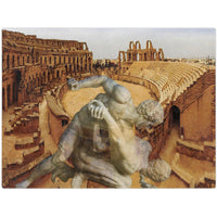 Amphitheater El Jem And The Uffizi Wrestlers 60x80  Fleece Blanket