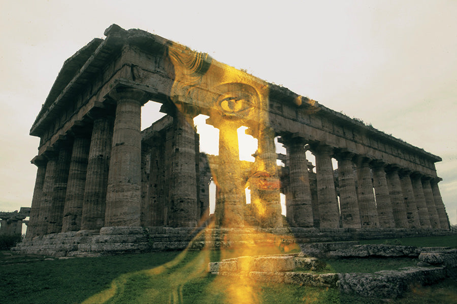 Dionysus and His Temple Canvas Print - Greek Sacred Architecture