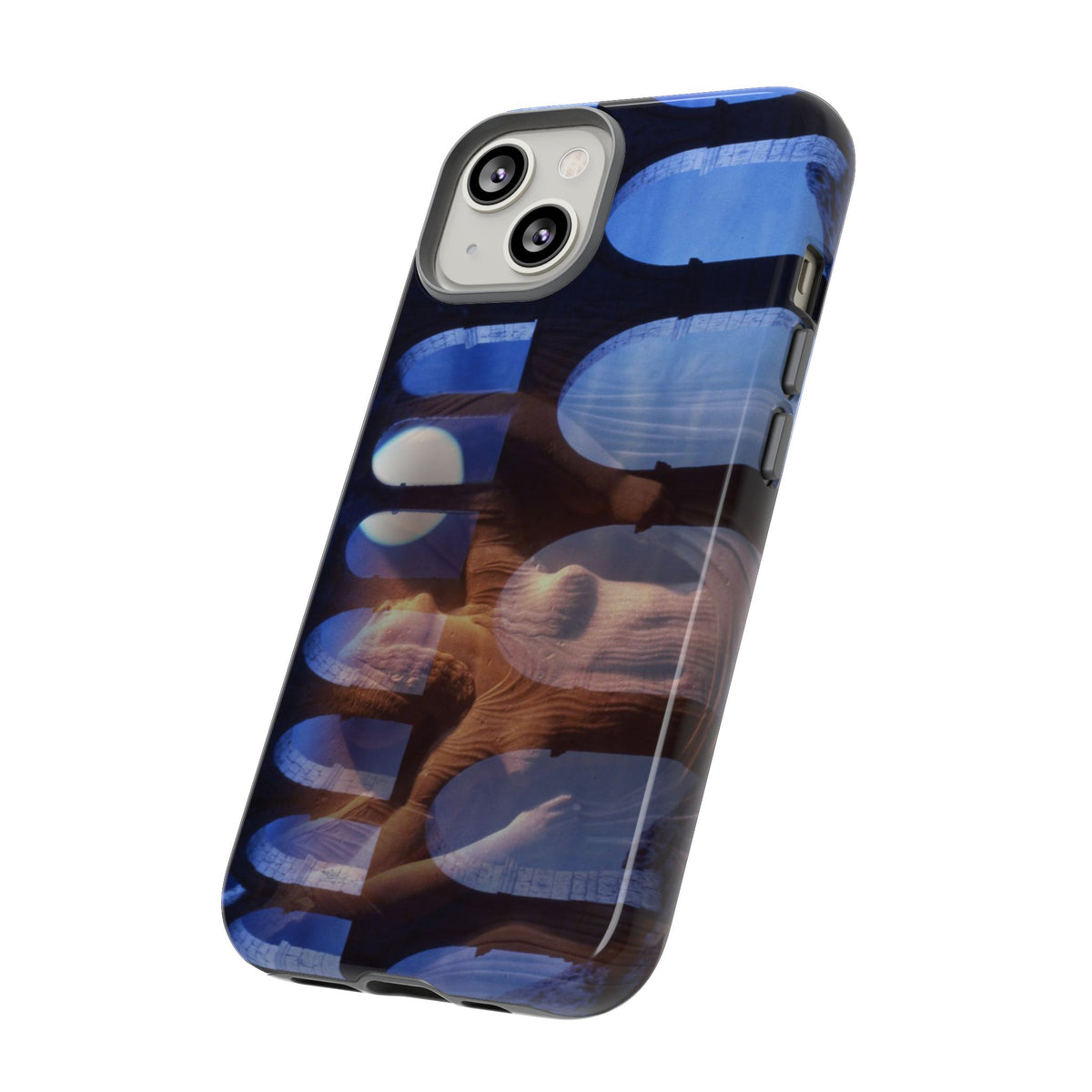 The Aqueduct and his Goddess phone case for iPhone 14 by Vittorio Storaro, from the La Civiltà Romana collection