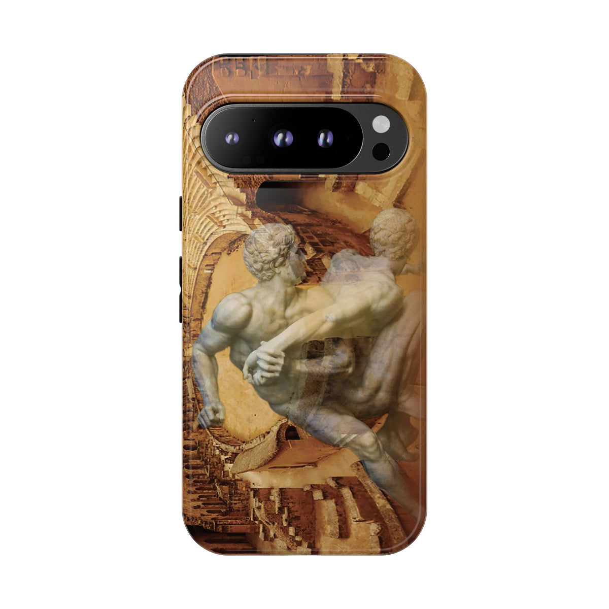 Amphitheater El Jem And The Uffizi Wrestlers phone case for Google Pixel 9 Pro by Vittorio Storaro, from the La Civiltà Romana collection