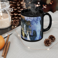 Venus, The Galata & The Theater in Orange 11oz Black Mug