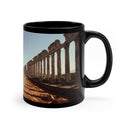 Traiano In The Colonnade of Apamea 11oz Black Mug
