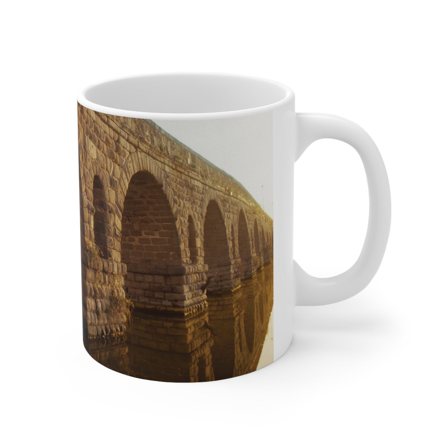 Julius Caesar & The France Bridge White Mug 11oz