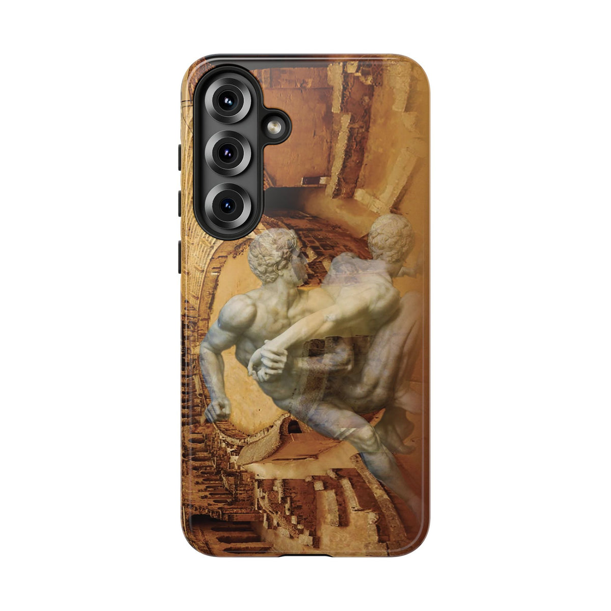 Amphitheater El Jem And The Uffizi Wrestlers phone case for Samsung Galaxy S25 Plus by Vittorio Storaro, from the La Civiltà Romana collection