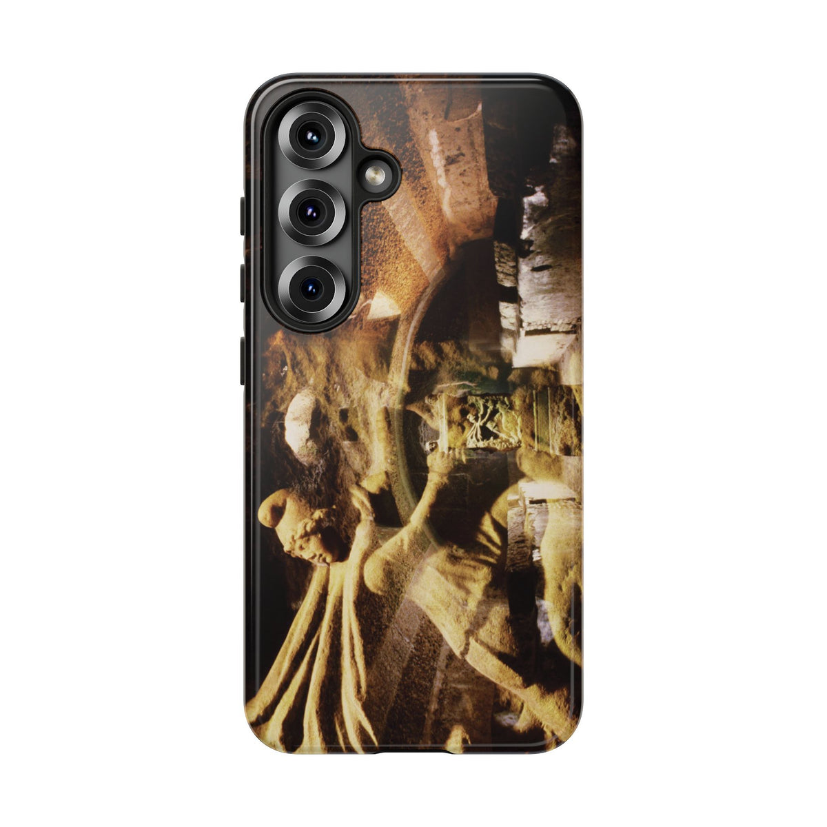 Mithras in his mithraeum of ancient Ostia phone case for Samsung Galaxy S25 by Vittorio Storaro, from the La Civiltà Romana collection