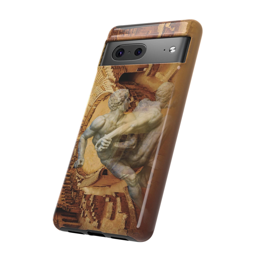 Amphitheater El Jem And The Uffizi Wrestlers phone case for Google Pixel 7 by Vittorio Storaro, from the La Civiltà Romana collection