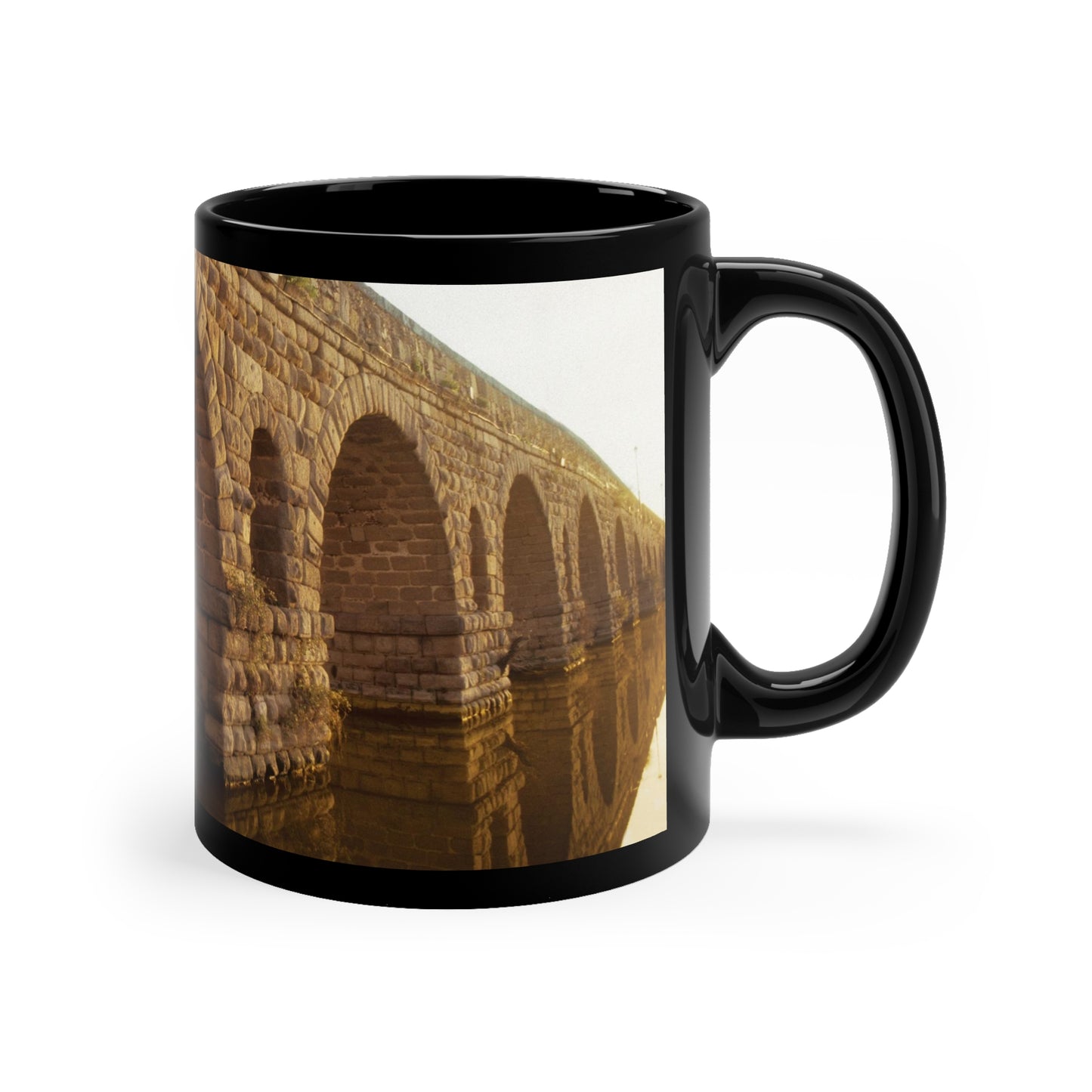 Julius Caesar & The France Bridge 11oz Black Mug