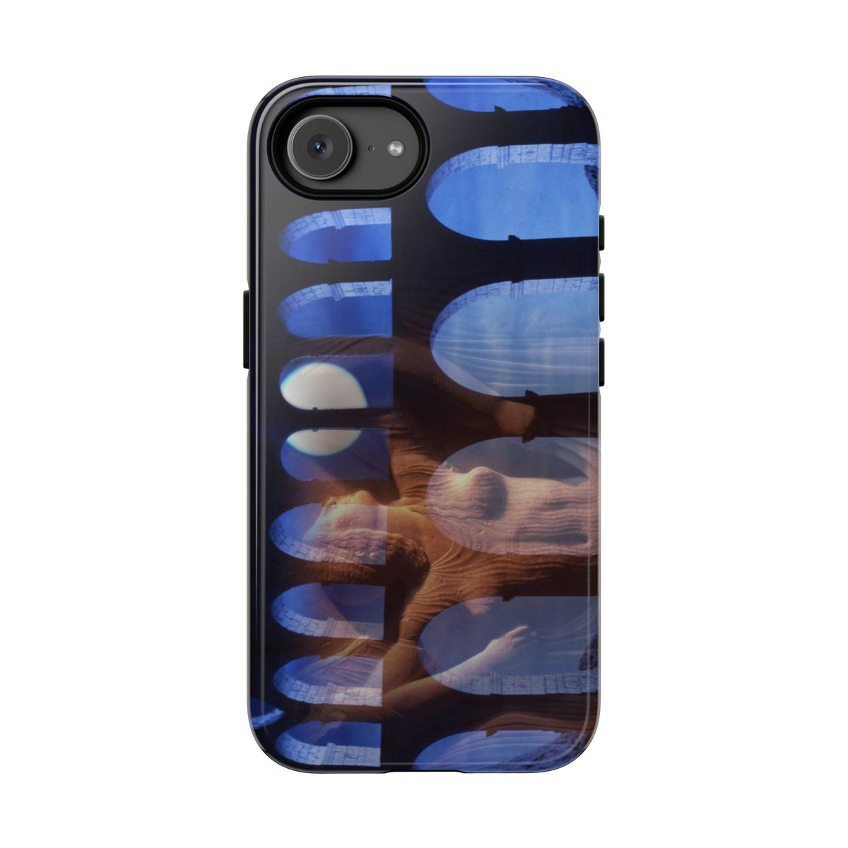 The Aqueduct and his Goddess phone case for iPhone 17e by Vittorio Storaro, from the La Civiltà Romana collection