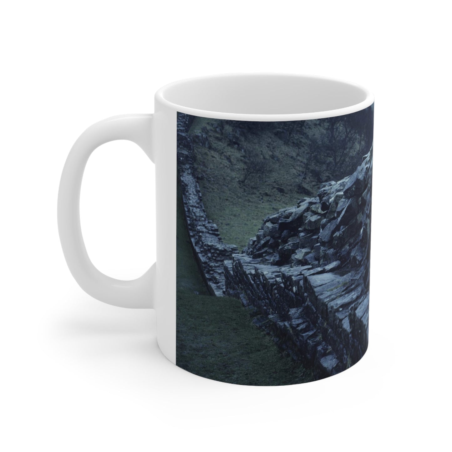Adriano's Wall in Britannia White Mug 11oz