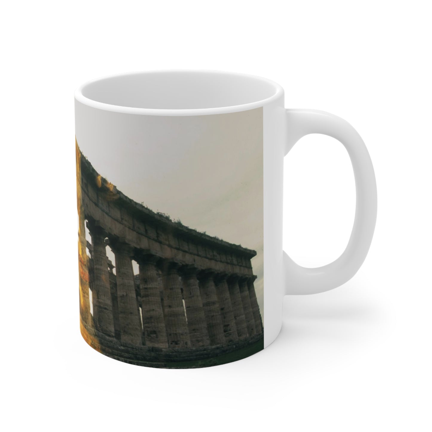 Dioniso & His Temple White Mug 11oz