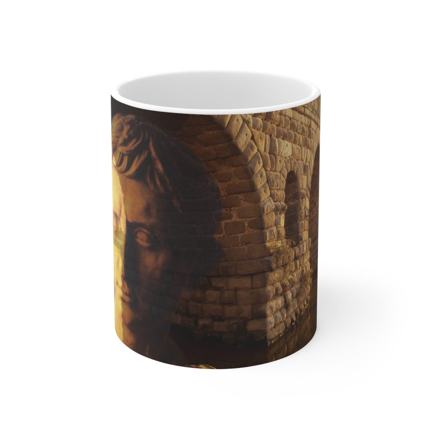 Julius Caesar & The France Bridge White Mug 11oz