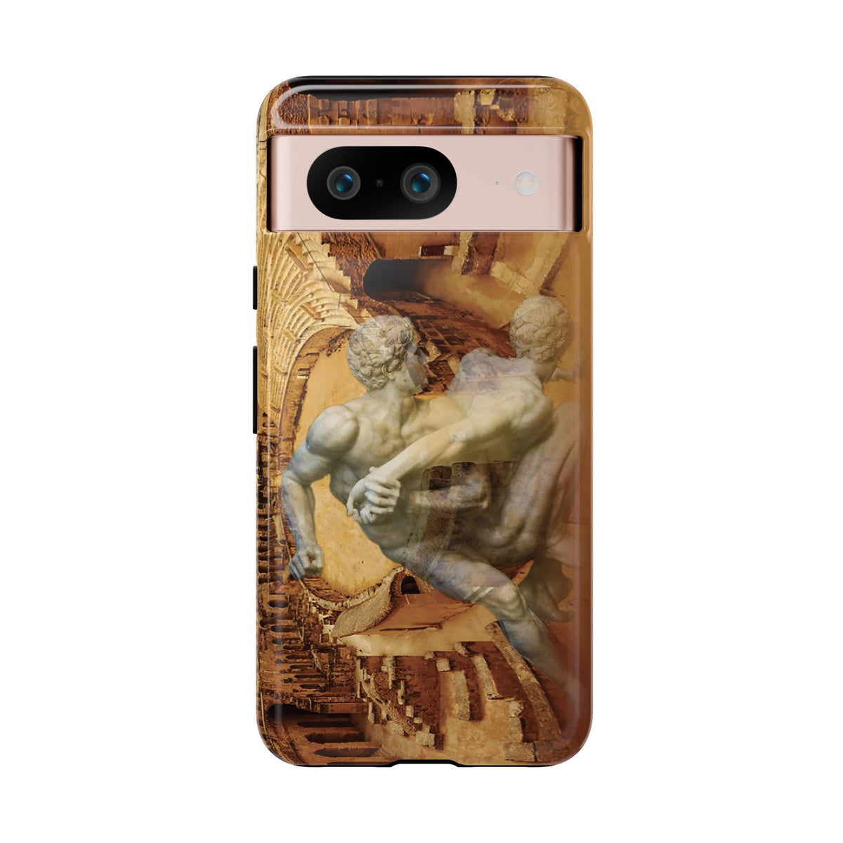 Amphitheater El Jem And The Uffizi Wrestlers phone case for Google Pixel 8 by Vittorio Storaro, from the La Civiltà Romana collection