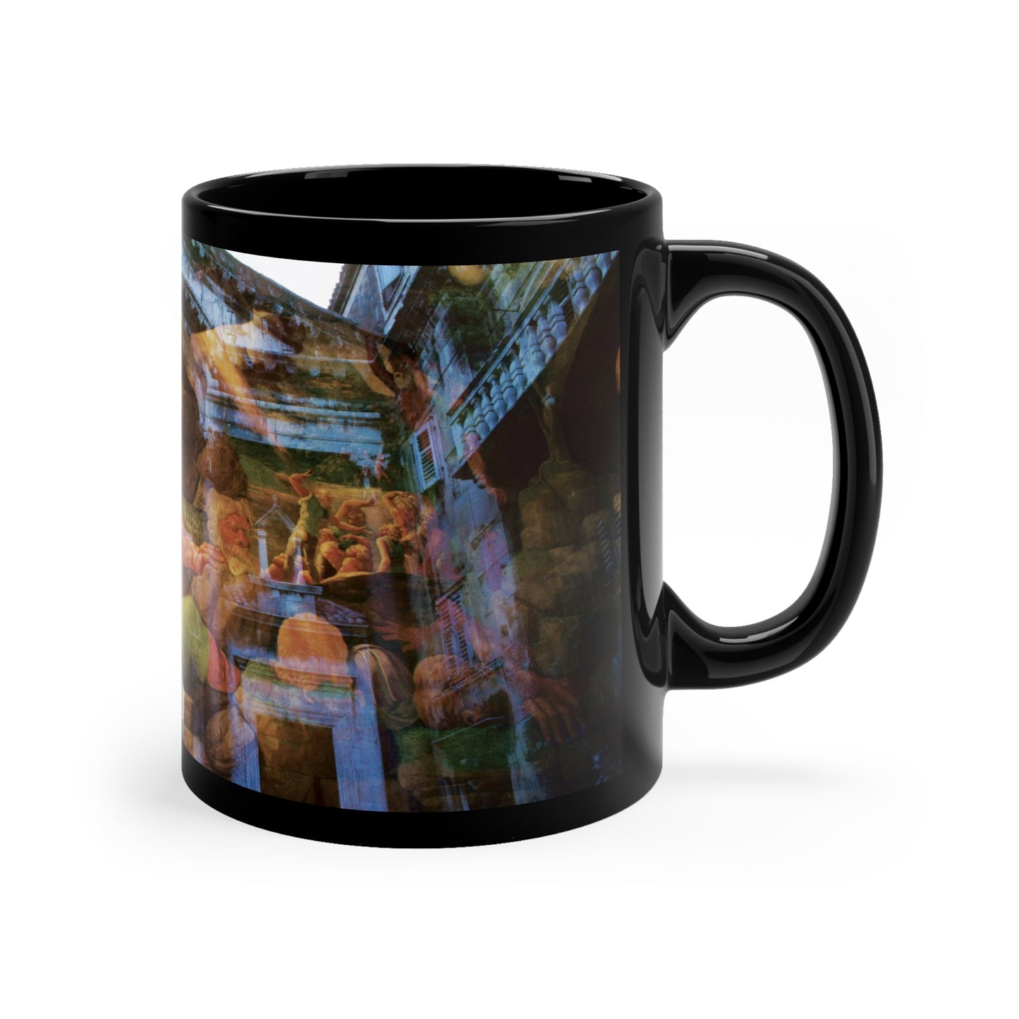 The Fall Of The Titans 11oz Black Mug