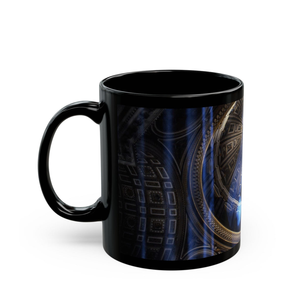 Goddess of Immortality Black Mug - Divine Transcendence Coffee Cup