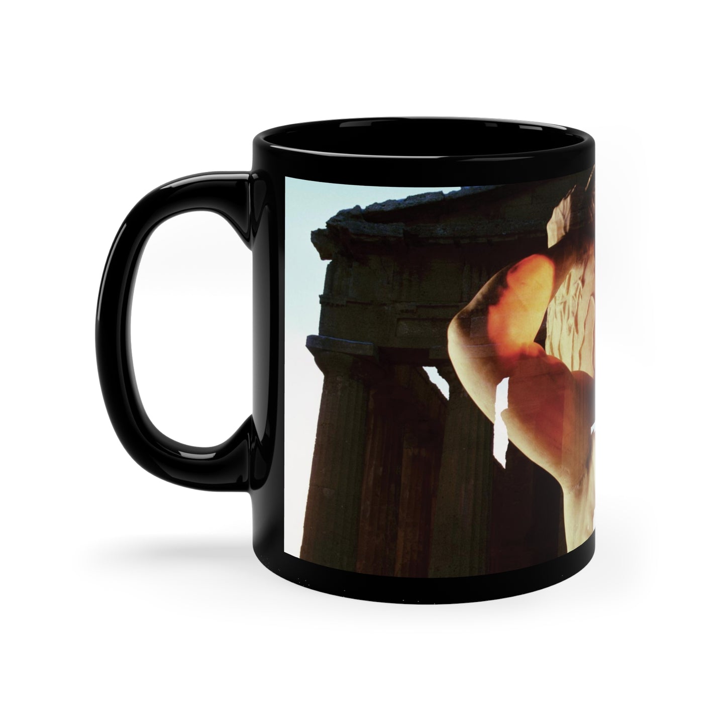 Atlas & Temple of Neptune 11oz Black Mug