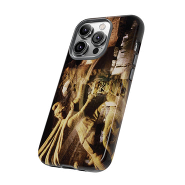 Mithras in his mithraeum of ancient Ostia phone case for iPhone 14 Pro by Vittorio Storaro, from the La Civiltà Romana collection