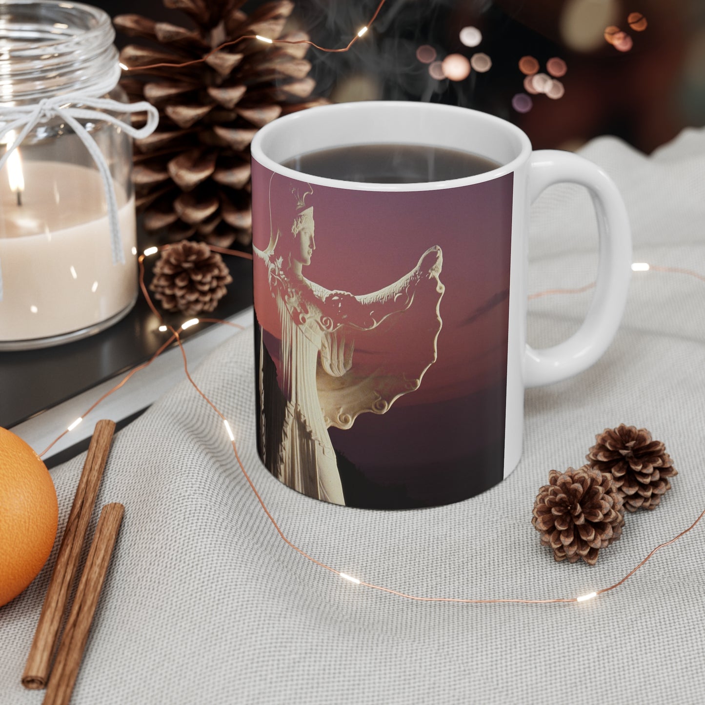 Minerva & Her Temple White Mug 11oz