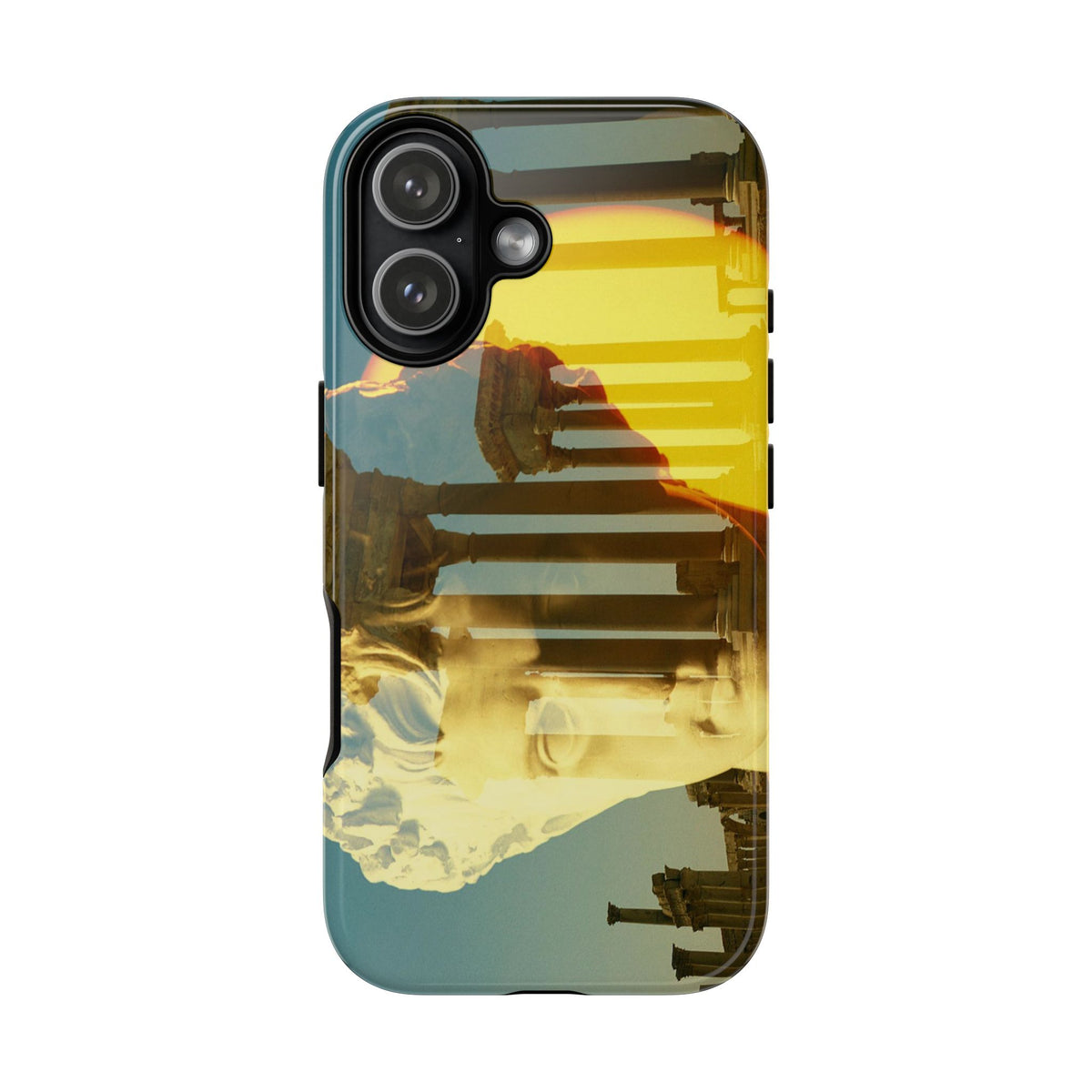 Augustus's Sun on Palmyra phone case for iPhone 17 by Vittorio Storaro, from the La Civiltà Romana collection