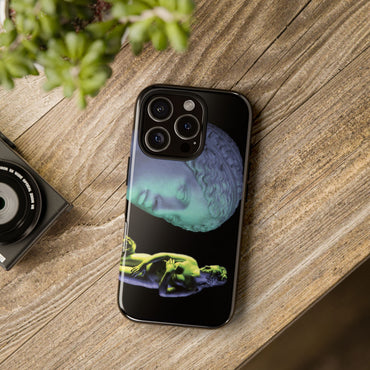Capitoline Venus tough phone case by Vittorio Storaro, from the La Civiltà Romana collection, shown on a table