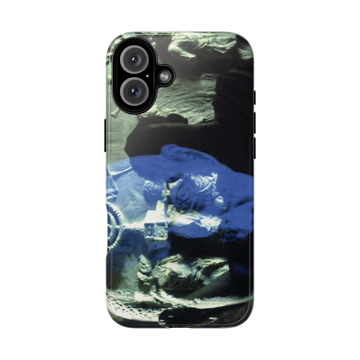 Titus and his father Vespasian phone case for iPhone 16 Plus by Vittorio Storaro, from the La Civiltà Romana collection