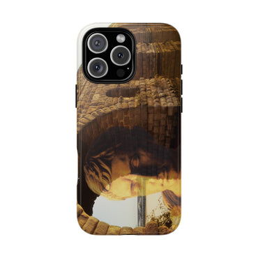 Julius Caesar and the France Bridge phone case for iPhone 16 Pro Max by Vittorio Storaro, from the La Civiltà Romana collection