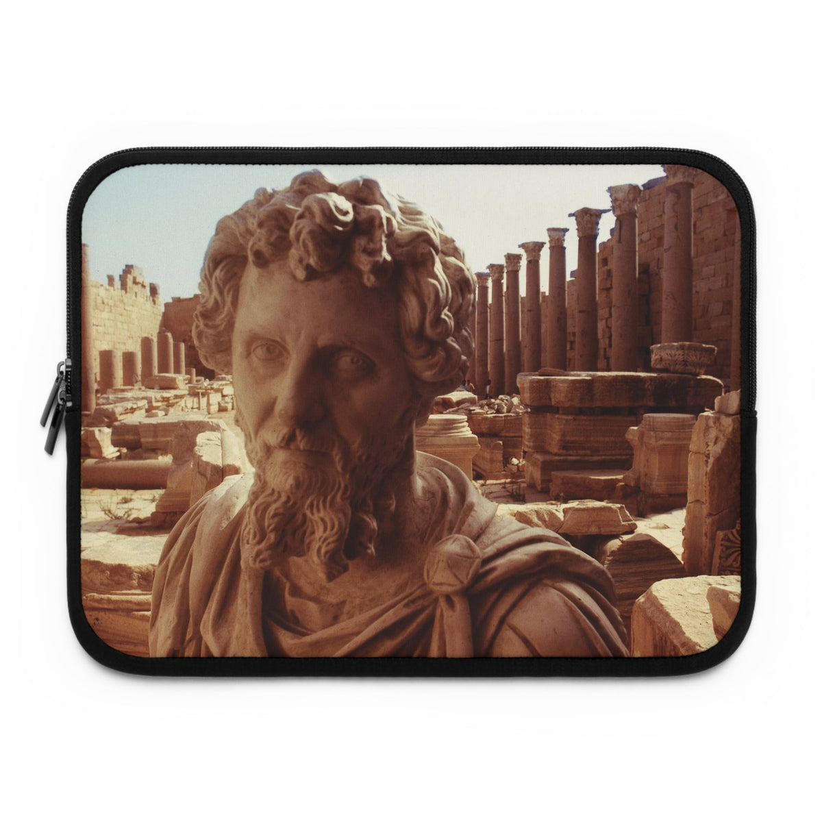 Laptop sleeve printed with Septimius Severus in Leptis Magna by Vittorio Storaro, from the La Civiltà Romana collection
