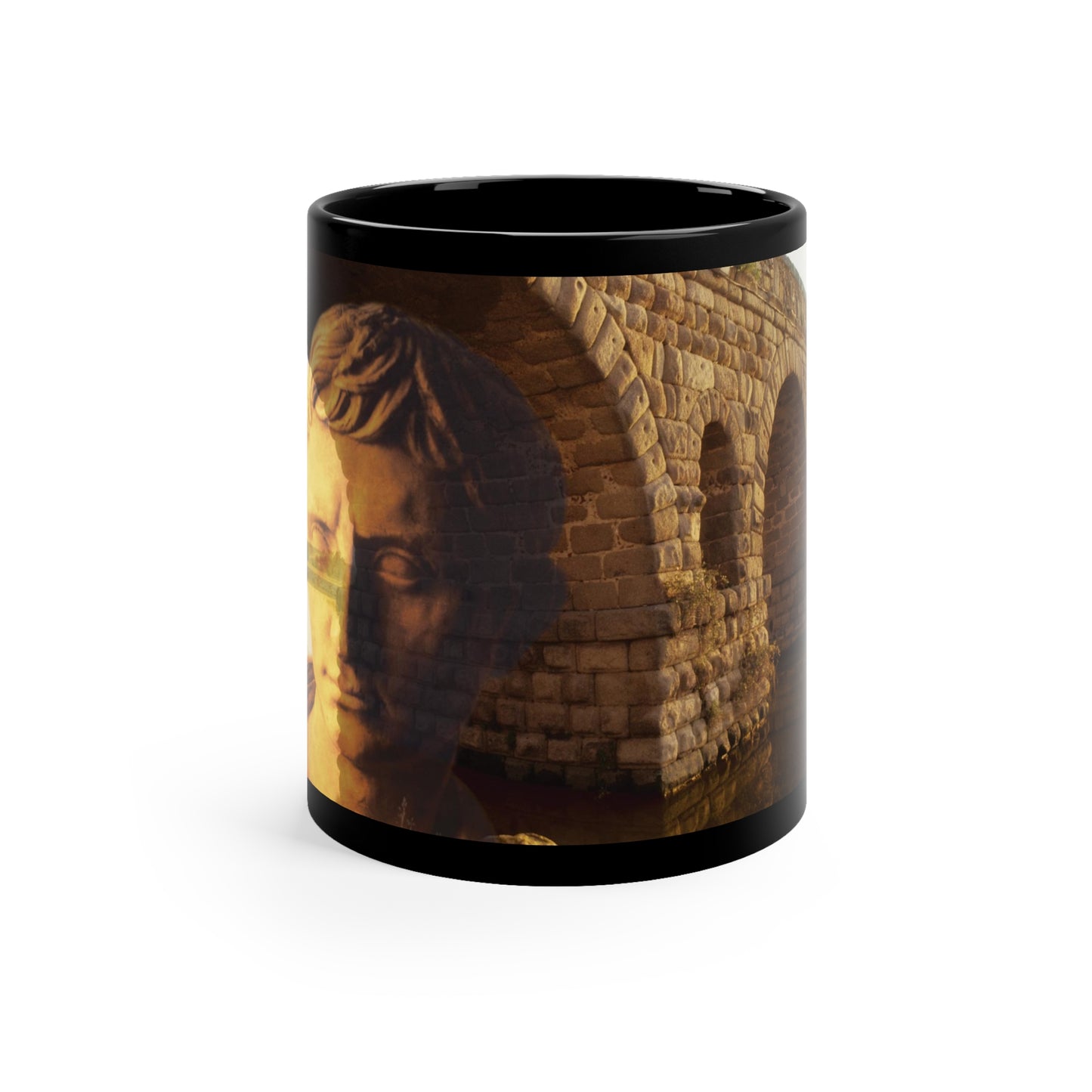 Julius Caesar & The France Bridge 11oz Black Mug