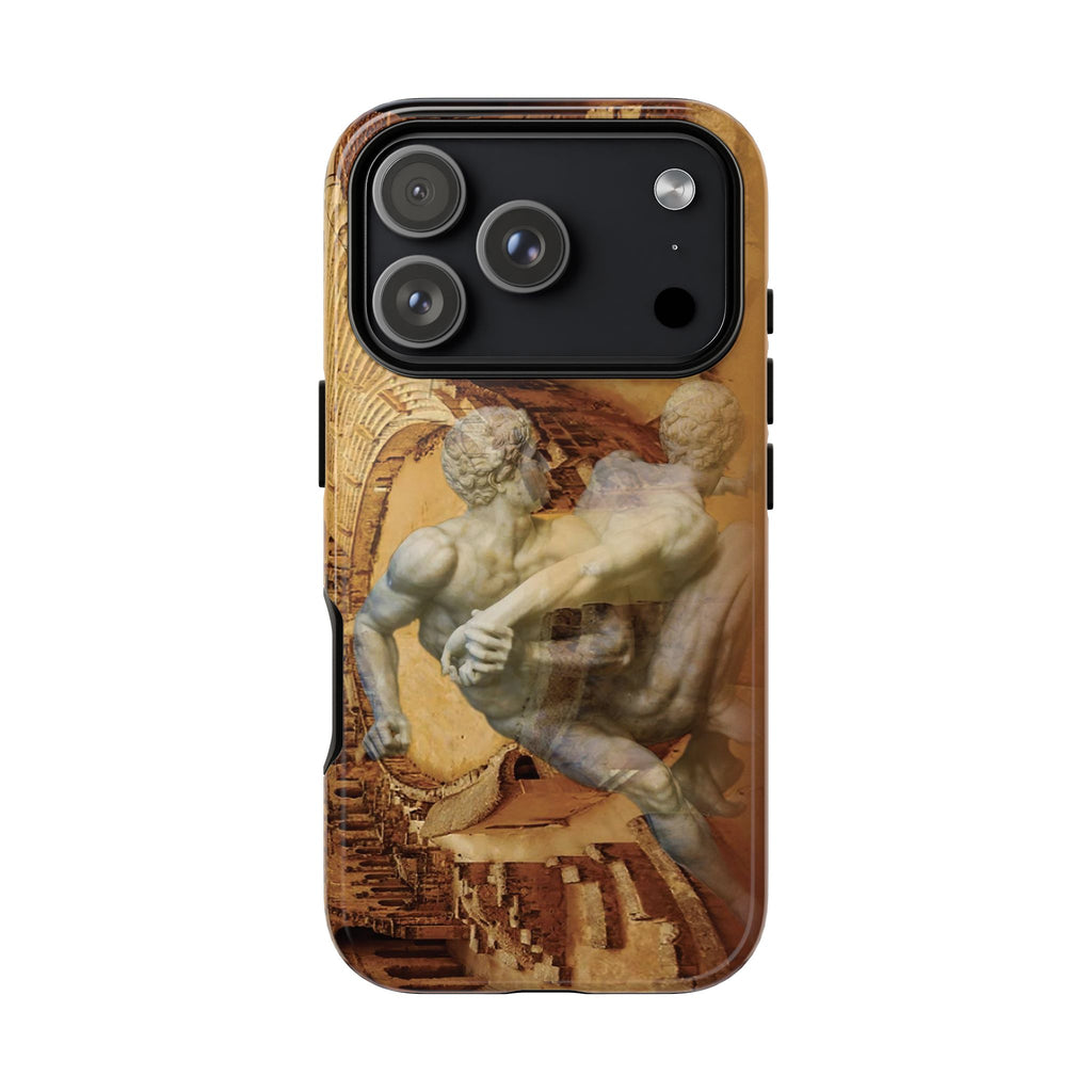 Amphitheater El Jem And The Uffizi Wrestlers phone case for iPhone 17 Pro by Vittorio Storaro, from the La Civiltà Romana collection