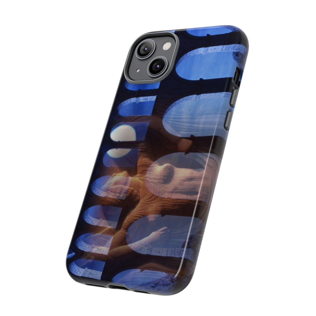 The Aqueduct and his Goddess phone case for iPhone 14 Plus by Vittorio Storaro, from the La Civiltà Romana collection