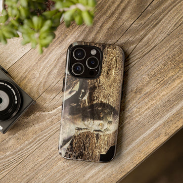 The Muse of Rome tough phone case by Vittorio Storaro, from the La Civiltà Romana collection, shown on a table