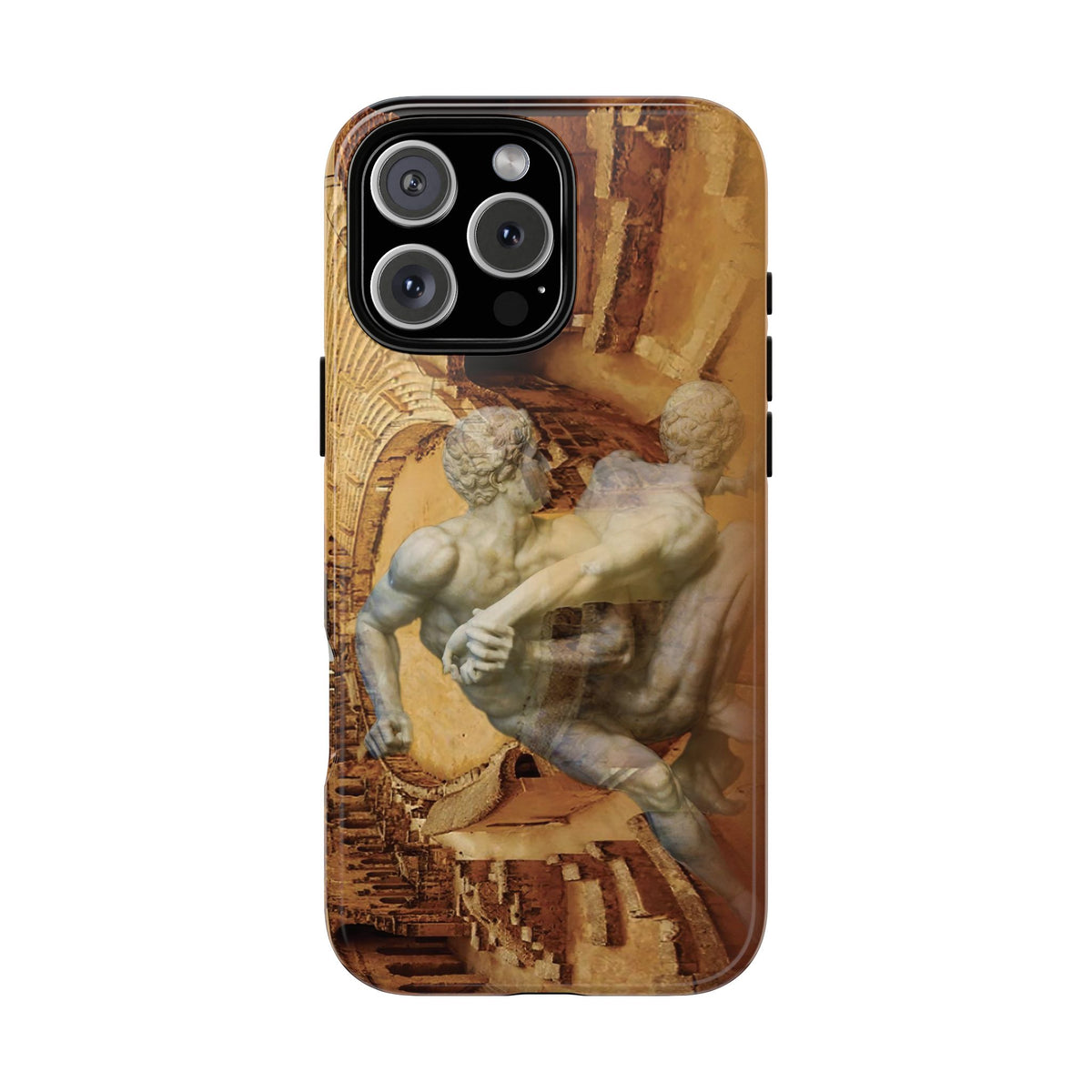 Amphitheater El Jem And The Uffizi Wrestlers phone case for iPhone 16 Pro Max by Vittorio Storaro, from the La Civiltà Romana collection