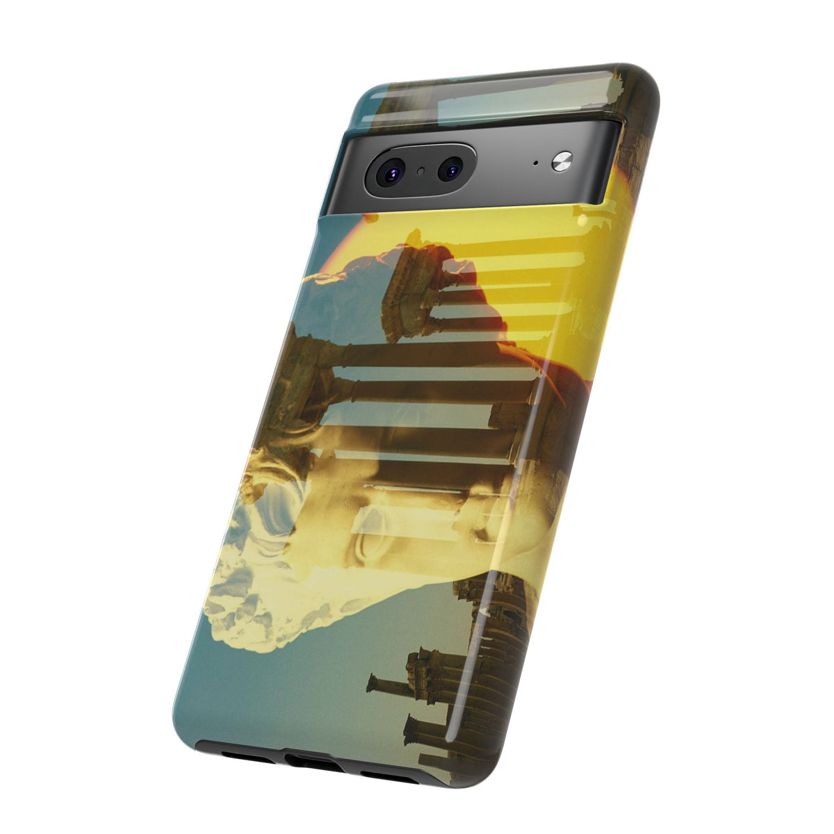 Augustus's Sun on Palmyra phone case for Google Pixel 7 by Vittorio Storaro, from the La Civiltà Romana collection