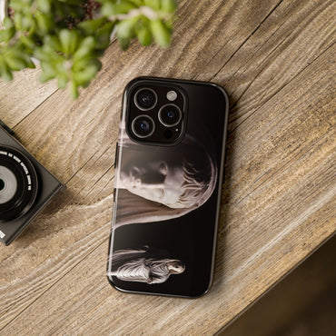 Divinized Augustus tough phone case by Vittorio Storaro, from the La Civiltà Romana collection, shown on a table