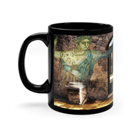 Mosaics of the Thermal Baths of Villa Armerina 11oz Black Mug